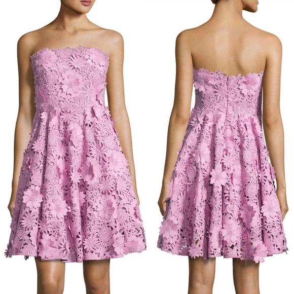 Milly Dresses & Skirts - ✨ Milly Meg Strapless 3d Floral Cocktail Dress ✨